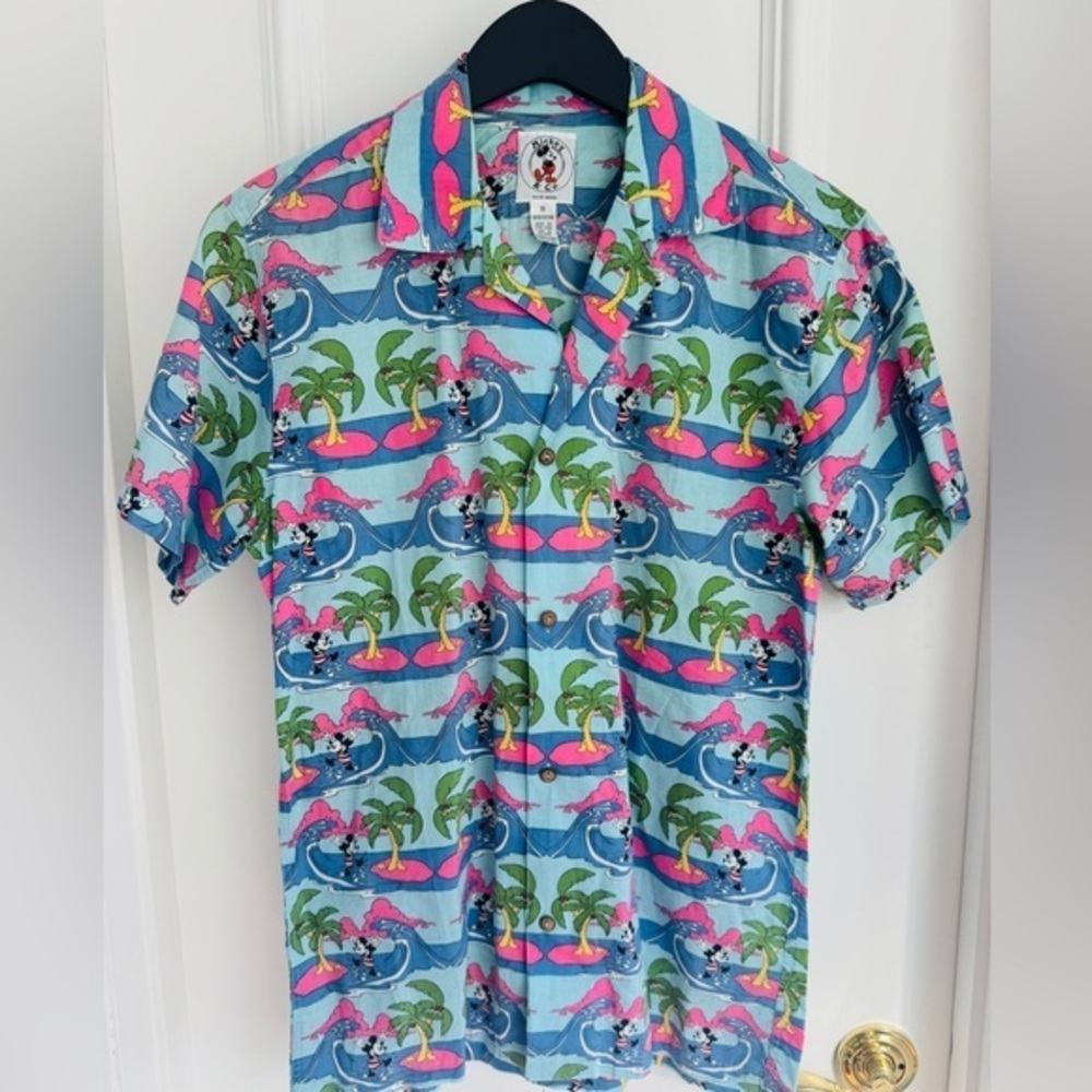 Vintage 1980 Mickey Co. By J.G.Hook Mickey Mouse surfing shirt buttons up - Sm